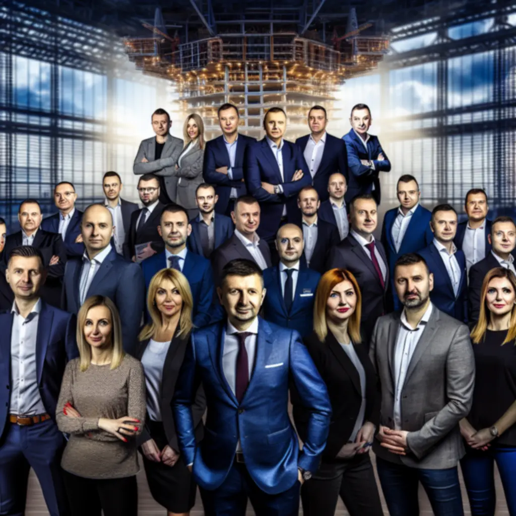 Zespół LigBud na placu budowy